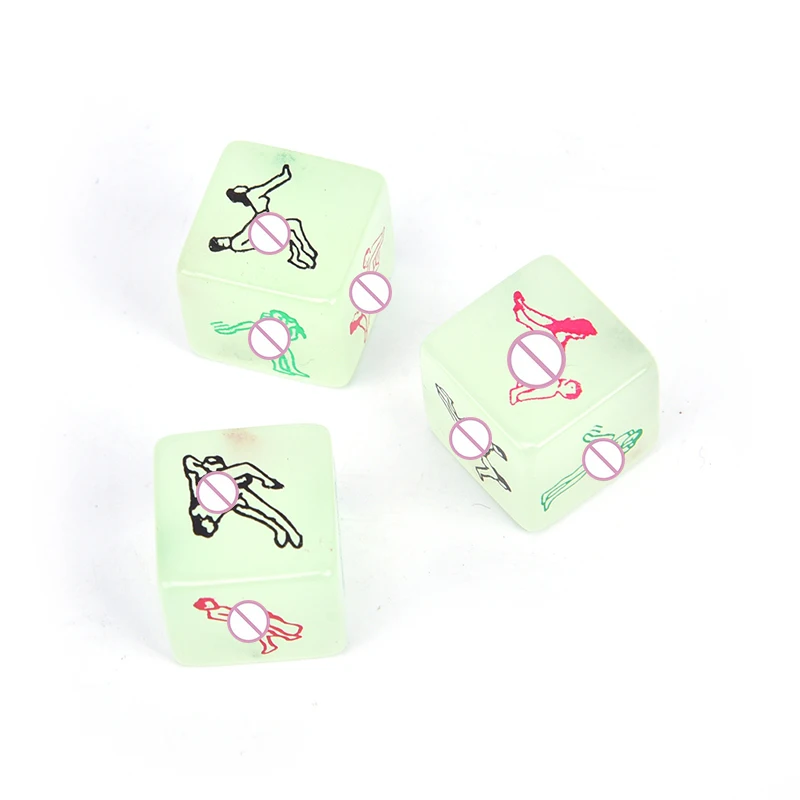6 Side Erotic Luminous Dice Couples Flirting W/Posture Toys Love Posture Guide Night Lights Luminous Love Dice Sex Toy