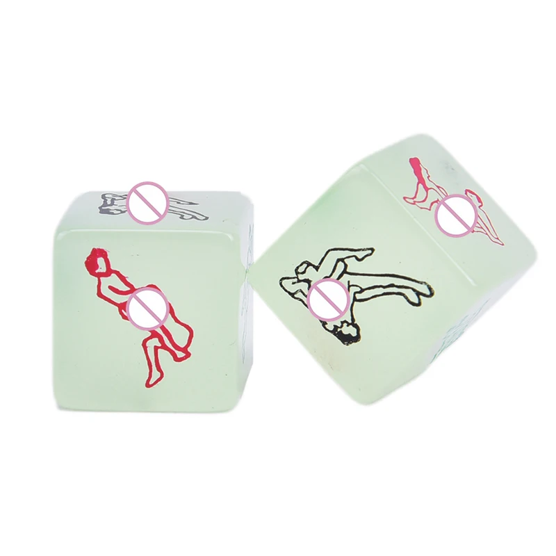 6 Side Erotic Luminous Dice Couples Flirting W/Posture Toys Love Posture Guide Night Lights Luminous Love Dice Sex Toy