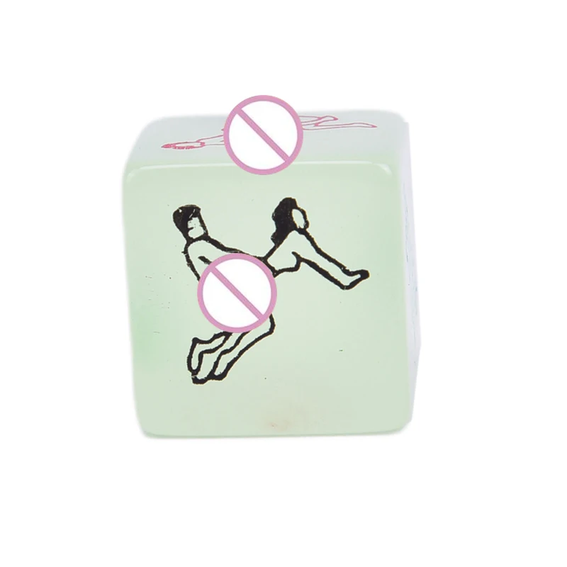 6 Side Erotic Luminous Dice Couples Flirting W/Posture Toys Love Posture Guide Night Lights Luminous Love Dice Sex Toy