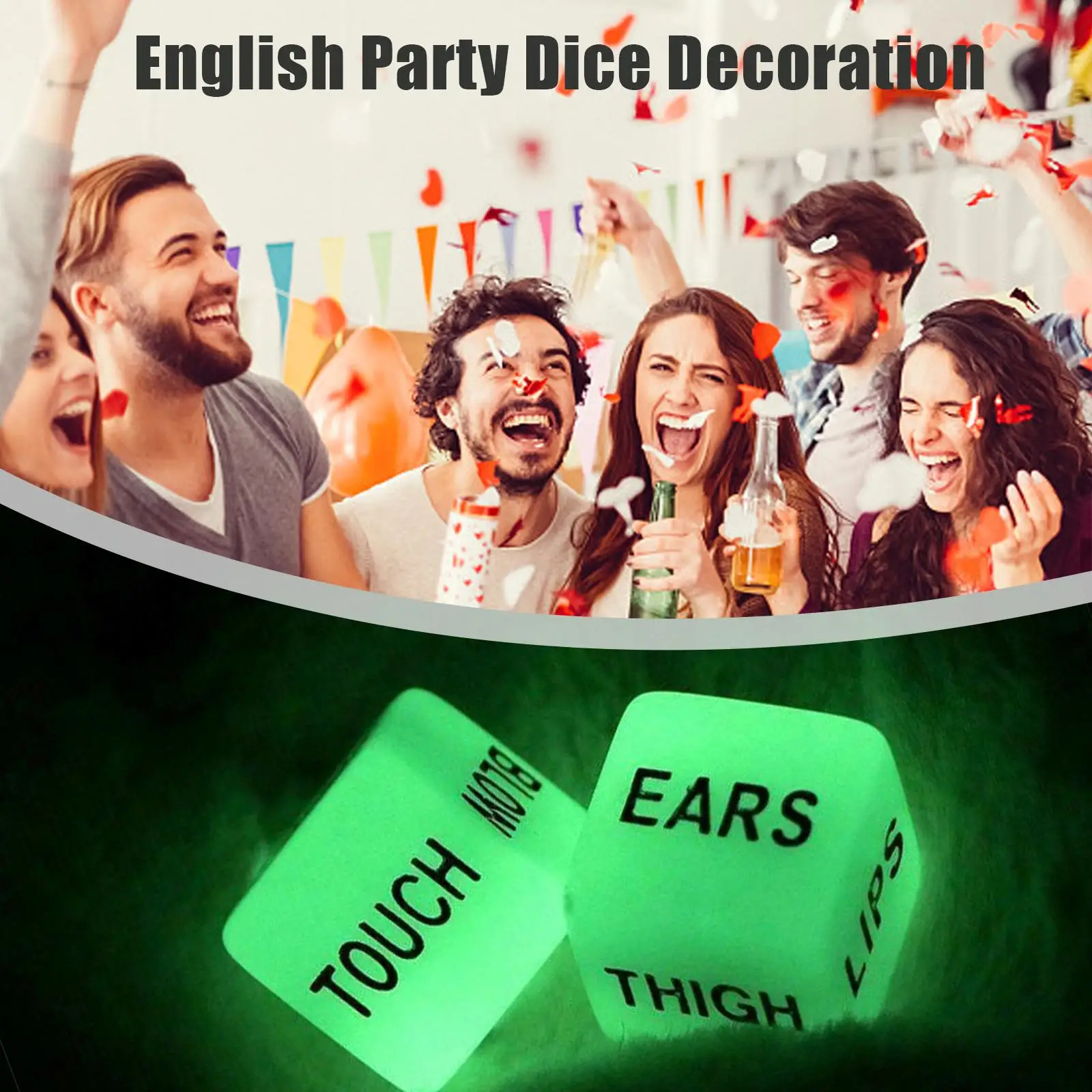2pcs Funny Glow In Dark Love Dice Toys Adult Couple Lovers Games Aid Sex Party Toy Valentines Day Gift For Boyfriend Girlfriend