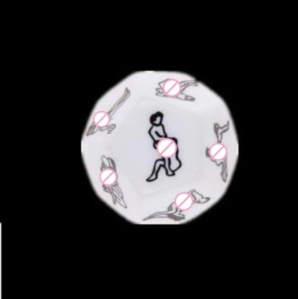 12 Sides Funny love posture adult dice fetish sextoys Sexy Romance Erotic Craps Dice Toy Sex Adult Games cubes Black