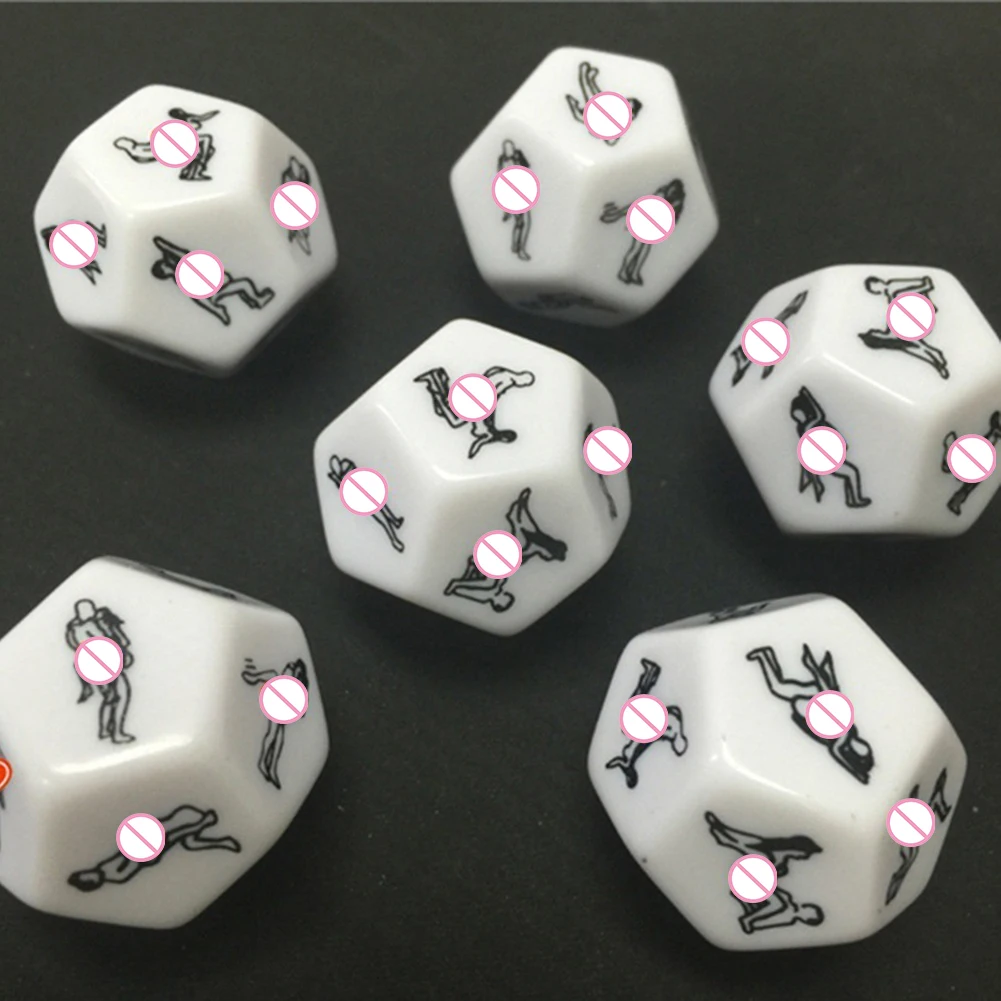 12 Sides Funny Sex Dice and 6 Sides Erotic Craps Sex Glow Toy For Adults Sexual Posture Dice Erotic Games For Couples Playing