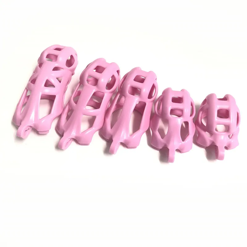 Lightweight Pink Male Chastity Cage With 4 Ring Small Chastity Device Lock Belt Lightweight Pink Male Chastity Cage With 4 Ring Small Chastity Device Lock Belt