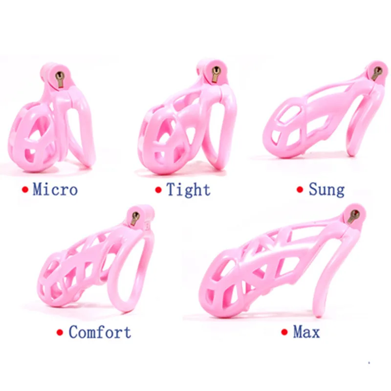Lightweight Pink Male Chastity Cage With 4 Ring Small Chastity Device Lock Belt Lightweight Pink Male Chastity Cage With 4 Ring Small Chastity Device Lock Belt