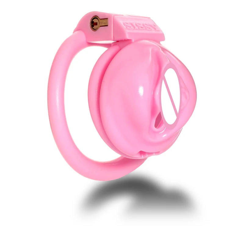 BDSM Pink Pussy CockCage Male Bondage Penis Lock Ring Sissy Chastity Devices Cage Gay Ladyboy Shemale 18+ Sex Toys18+ NSFW