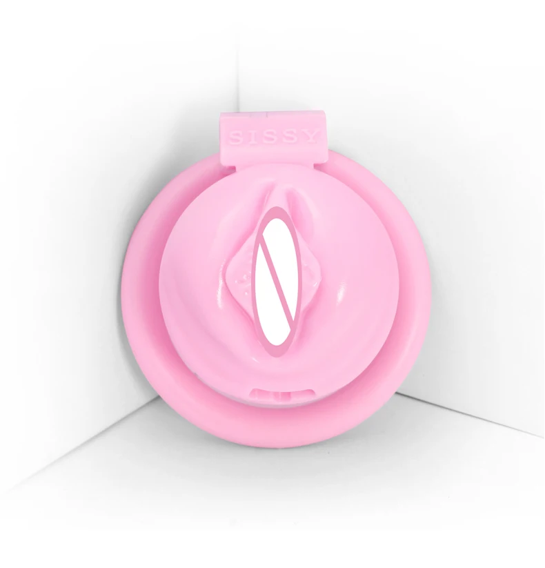 BDSM Pink Pussy CockCage Male Bondage Penis Lock Ring Sissy Chastity Devices Cage Gay Ladyboy Shemale 18+ Sex Toys18+ NSFW