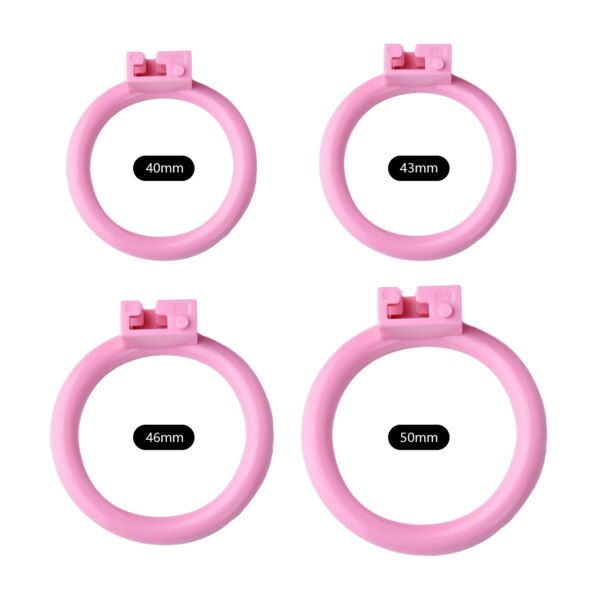 NEW Pink Chastity Cage for Male Sissy Bondage Penis Lock Devices with 4 Size Cock Rings Slave Training Sex Toys for Man Gay 18+