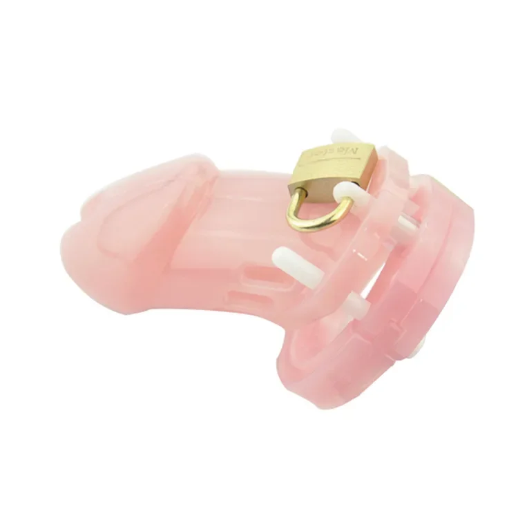Chastity Cage Male Sex Toys Small/Standard Male Chastity Device Cock Cage with 5 Size Rings Brass Lock Locking Erotic Urethral