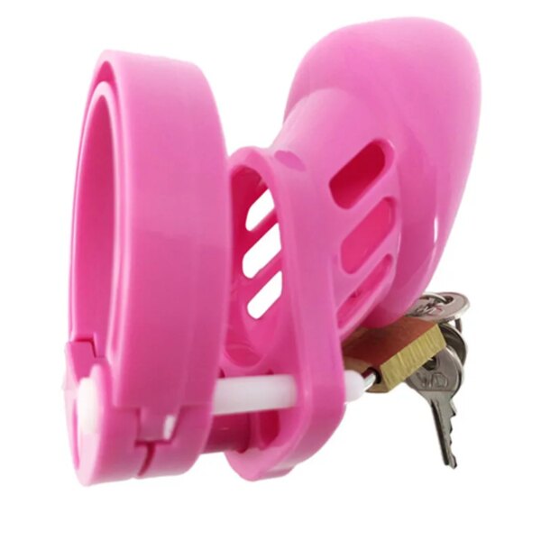 Pink Plastic Male Chastity Device Penis Ring CB6000 CB6000S Cock Cage Chastity Cage Penis Sleve Lock Adult Games Sex Toys G7-3-5