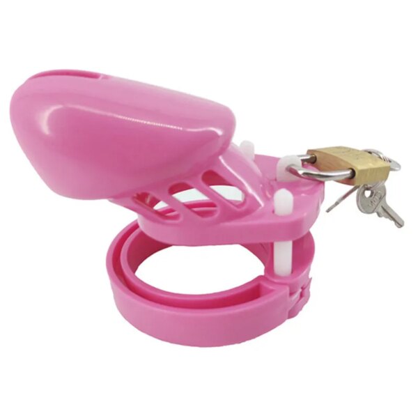 Pink Plastic Male Chastity Device Penis Ring CB6000 CB6000S Cock Cage Chastity Cage Penis Sleve Lock Adult Games Sex Toys G7-3-5