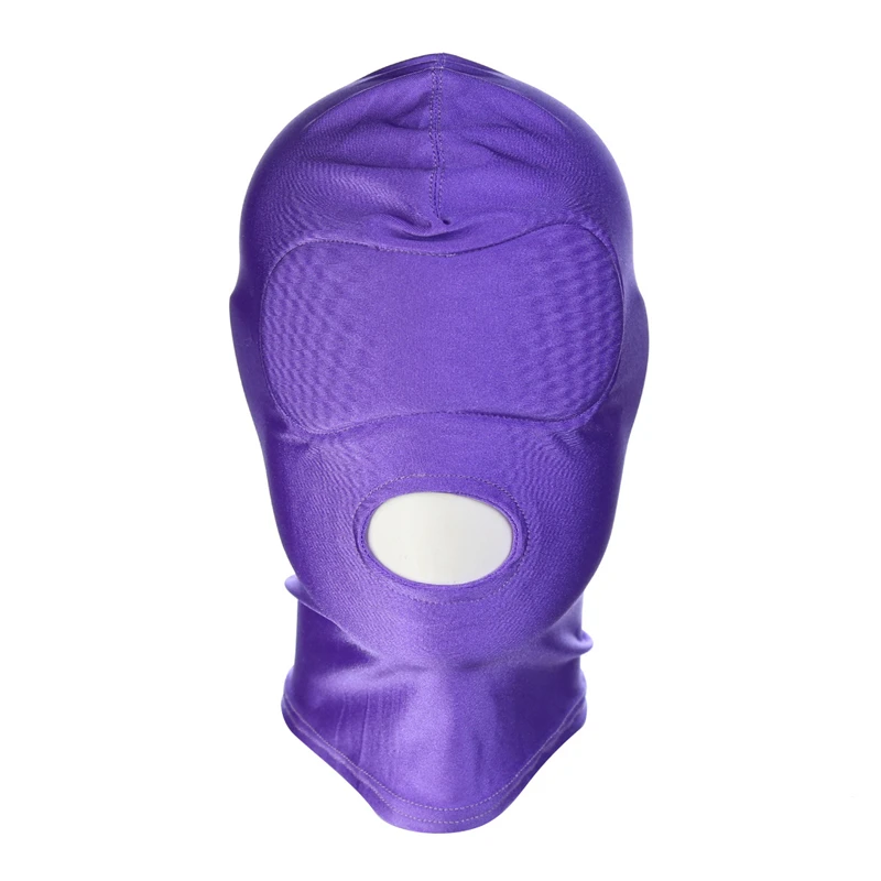 Head Mask Spandex Lycra Hood Bdsm SM Role Playing Game Erotic Latex Leather Fetish Open Mouth Hood Mask Sex Toys adult Sexy Toy