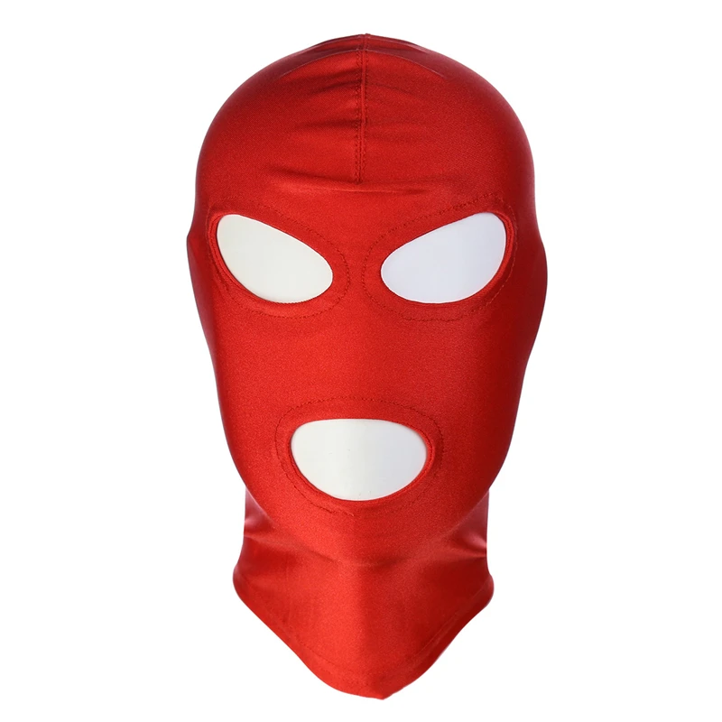 Head Mask Spandex Lycra Hood Bdsm SM Role Playing Game Erotic Latex Leather Fetish Open Mouth Hood Mask Sex Toys adult Sexy Toy