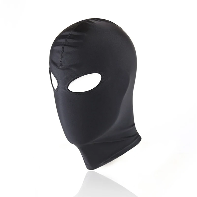 Head Mask Spandex Lycra Hood Bdsm SM Role Playing Game Erotic Latex Leather Fetish Open Mouth Hood Mask Sex Toys adult Sexy Toy