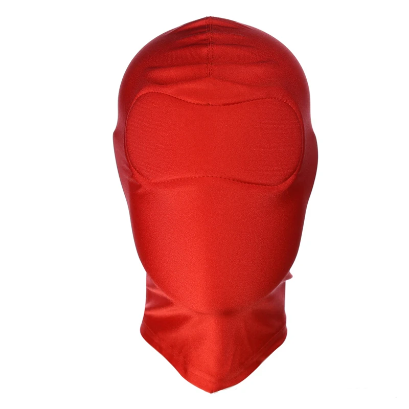 Head Mask Spandex Lycra Hood Bdsm SM Role Playing Game Erotic Latex Leather Fetish Open Mouth Hood Mask Sex Toys adult Sexy Toy