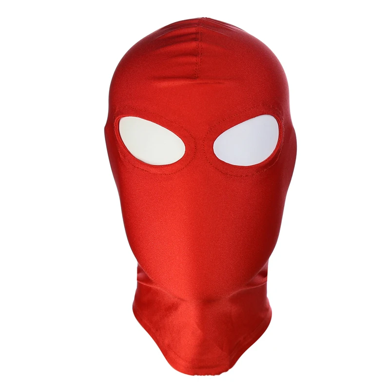Head Mask Spandex Lycra Hood Bdsm SM Role Playing Game Erotic Latex Leather Fetish Open Mouth Hood Mask Sex Toys adult Sexy Toy