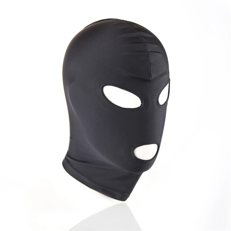 Head Mask Spandex Lycra Hood Bdsm SM Role Playing Game Erotic Latex Leather Fetish Open Mouth Hood Mask Sex Toys adult Sexy Toy
