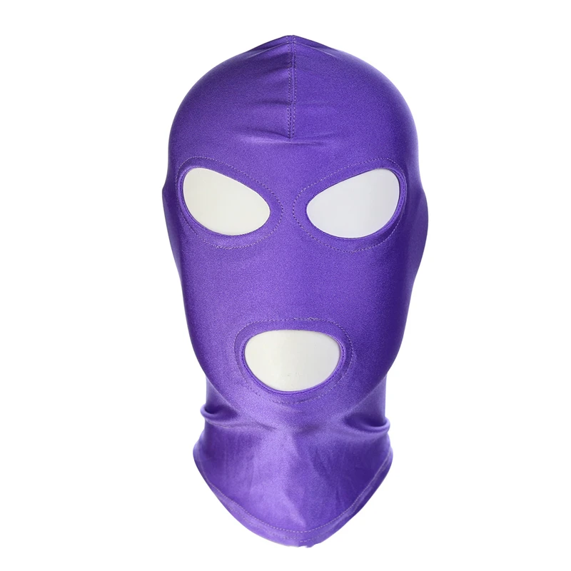 Head Mask Spandex Lycra Hood Bdsm SM Role Playing Game Erotic Latex Leather Fetish Open Mouth Hood Mask Sex Toys adult Sexy Toy