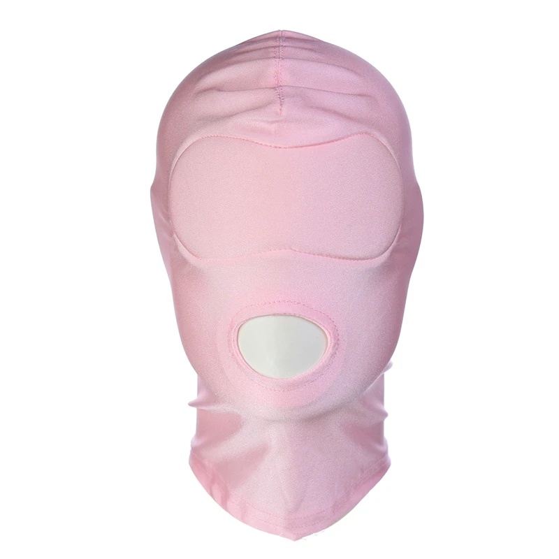 Head Mask Spandex Lycra Hood Bdsm SM Role Playing Game Erotic Latex Leather Fetish Open Mouth Hood Mask Sex Toys adult Sexy Toy