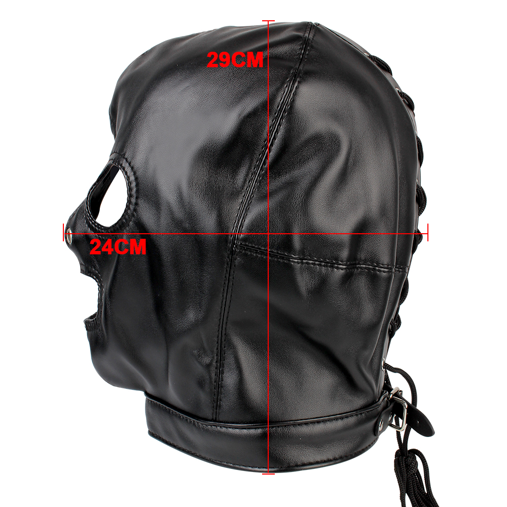 Erotic Accessories Fetish Mask Adult Sex Toys Hollow Hood Couples Flirting Sexy Headgear Leather For Woman