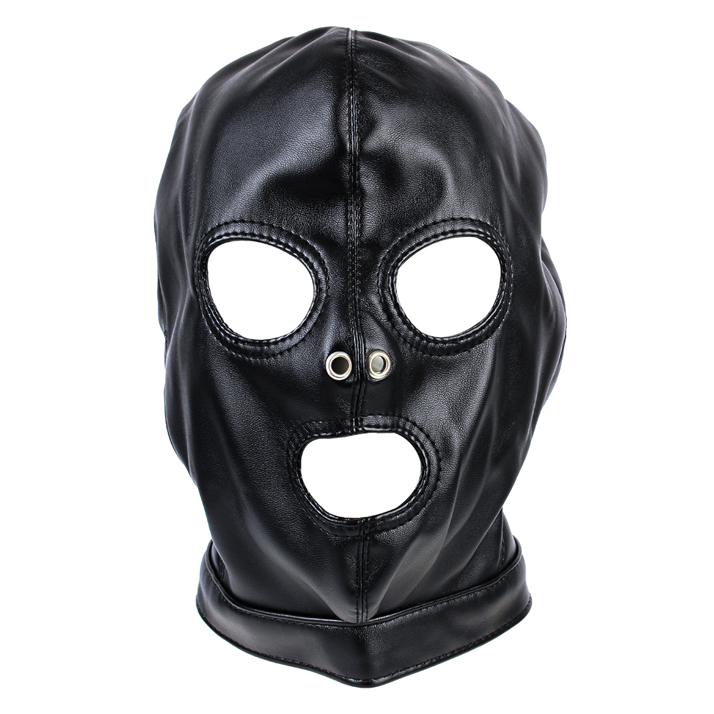 Erotic Accessories Fetish Mask Adult Sex Toys Hollow Hood Couples Flirting Sexy Headgear Leather For Woman