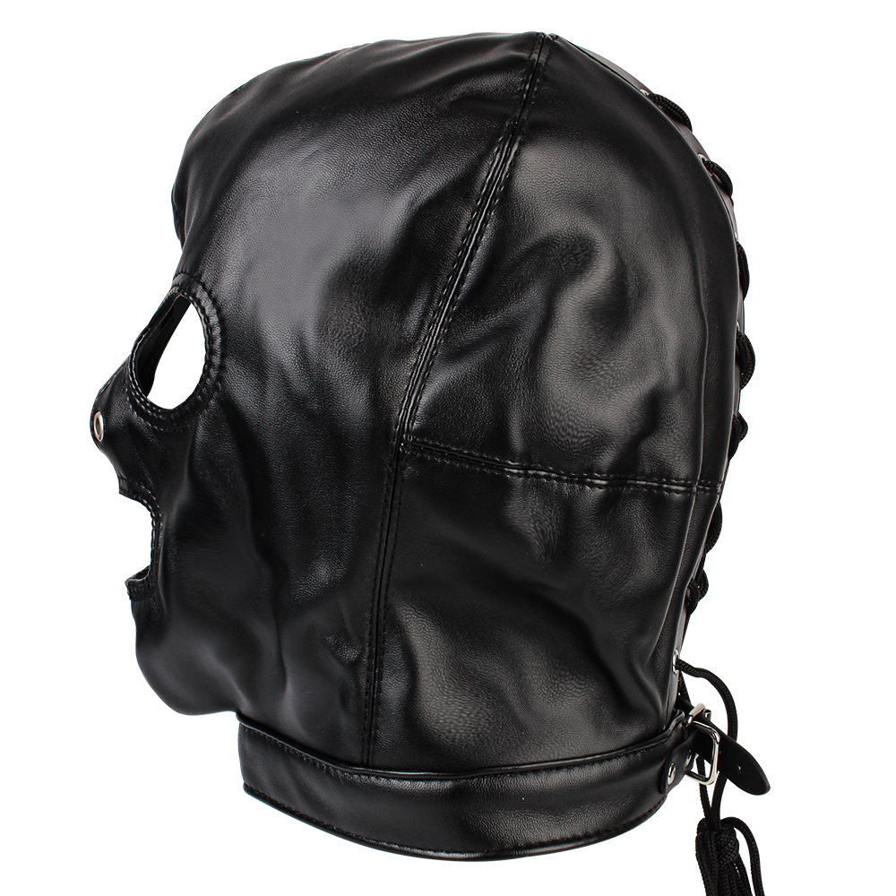 Erotic Accessories Fetish Mask Adult Sex Toys Hollow Hood Couples Flirting Sexy Headgear Leather For Woman
