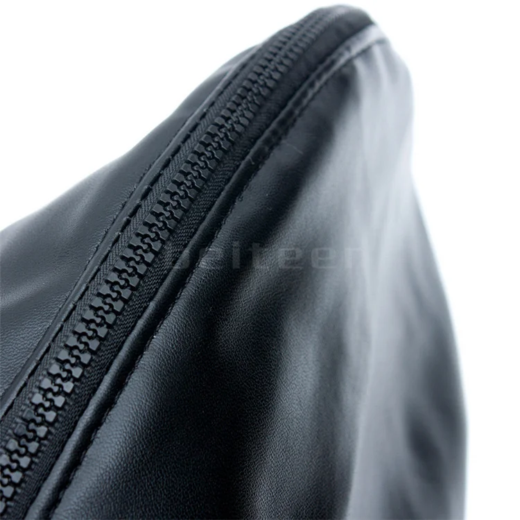 PU Leather Padded Strapped Zipper Head Hood Blindfold Harness Mask BDSM Open Mouth Eye Nose Bondage Headgear Sex Toy Adult Party