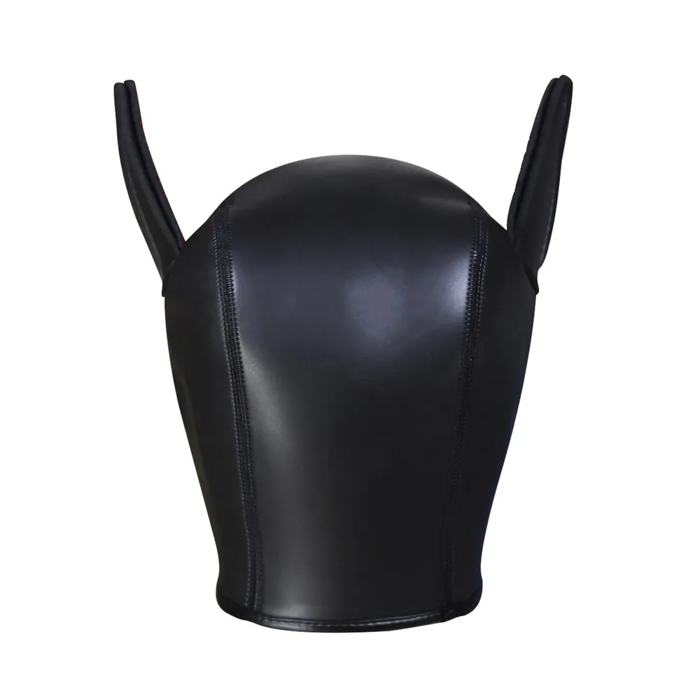 Halloween Role Play Dog Mask Headgear Padded Latex Rubber Party Masks Puppy Cosplay Ears BDSM Kit Erotic Sex Toys For Women Men
