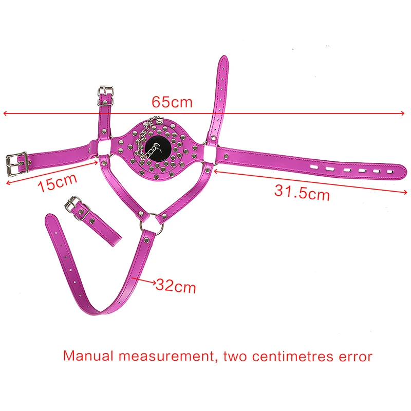 Fetish Slave Water Funnel More Nail Bondage Plug Mouth Kit Strap Cap Bondage Leather Mask Funnel Oral Enema Drool Plug Gag Head