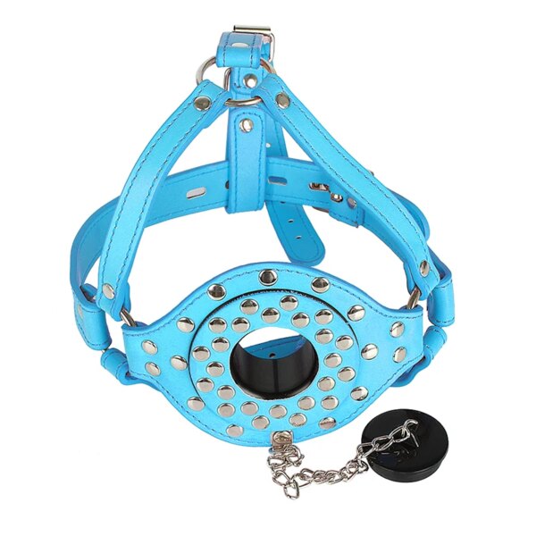 Fetish Slave Water Funnel More Nail Bondage Plug Mouth Kit Strap Cap Bondage Leather Mask Funnel Oral Enema Drool Plug Gag Head