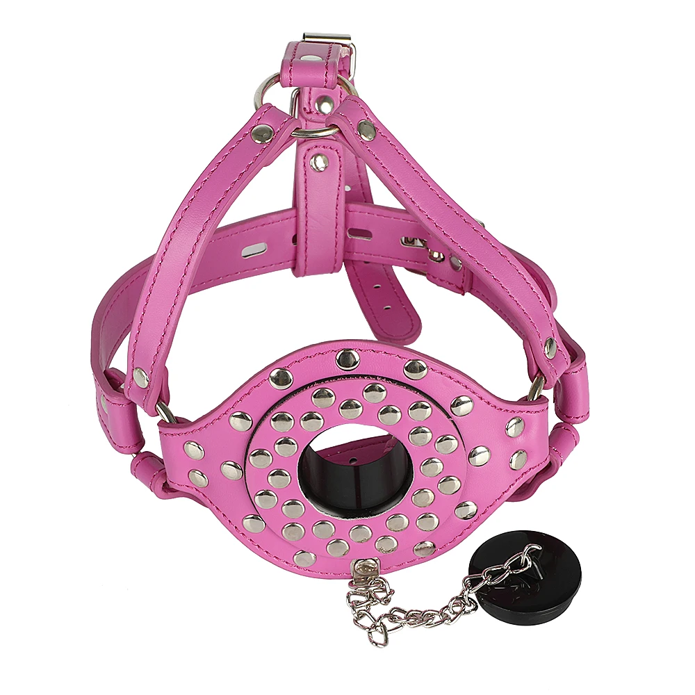 Fetish Slave Water Funnel More Nail Bondage Plug Mouth Kit Strap Cap Bondage Leather Mask Funnel Oral Enema Drool Plug Gag Head