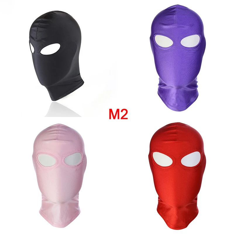 Fetish Unisex BDSM Hood Mask Blindfo Mask Muzzles Fetish Open Mouth Hood Mask Head Sex Products Adult Games For Couple