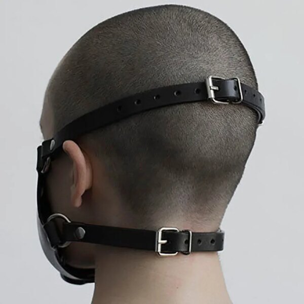 Bdsm Mask Punk Leather Motorcycle Haze Face Mask Male Dust Windproof Adult Games Bondage Restraints Cosplay Sex Toys For Men Gay
