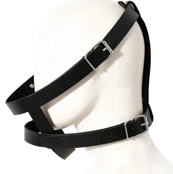Sniff Shoes Face Harness Fetish BDSM Mask,Leather Smell Sneakers Slave Bondage Hood,Adult Sex Toys For Couples,SM Restraints