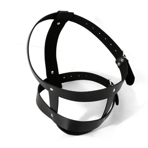 Sniff Shoes Face Harness Fetish BDSM Mask,Leather Smell Sneakers Slave Bondage Hood,Adult Sex Toys For Couples,SM Restraints