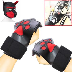 Bdsm Bondage Dog Paw Glove Slave Dog Glove Sex Toy Pup Roleplay Party Mask Unisex Leather Soft Padded  Harness Adult