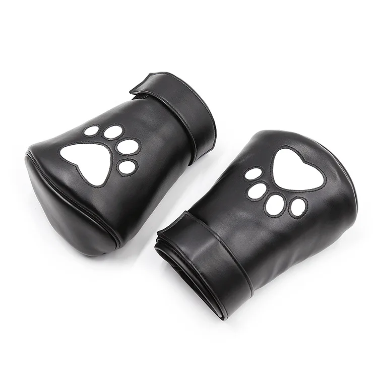 Bdsm Bondage Dog Paw Glove Slave Dog Glove Sex Toy Pup Roleplay Party Mask Unisex Leather Soft Padded Puppy Play Harness Adult