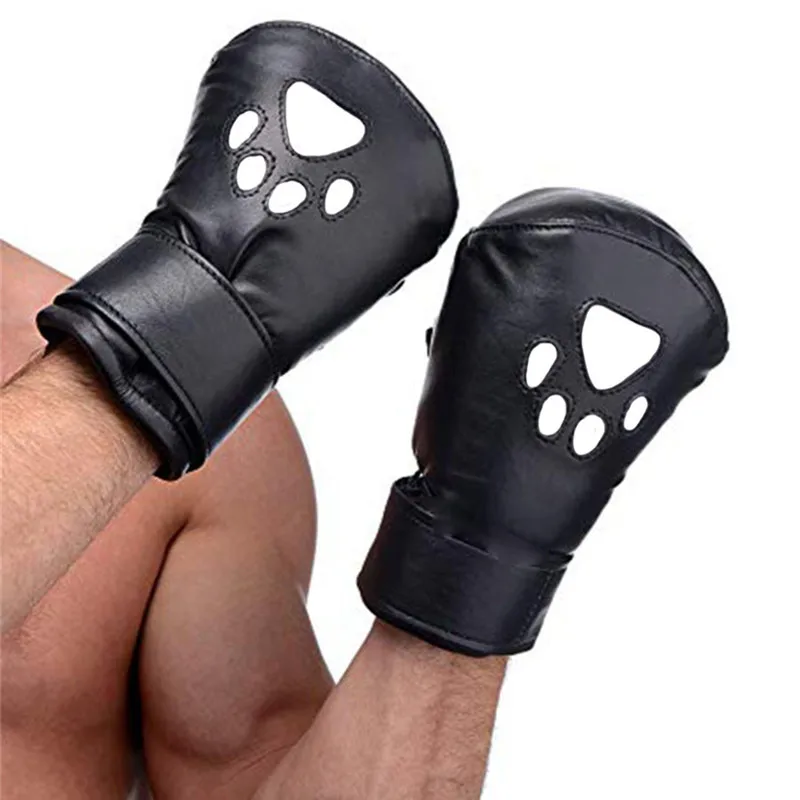 Bdsm Bondage Dog Paw Glove Slave Dog Glove Sex Toy Pup Roleplay Party Mask Unisex Leather Soft Padded Puppy Play Harness Adult