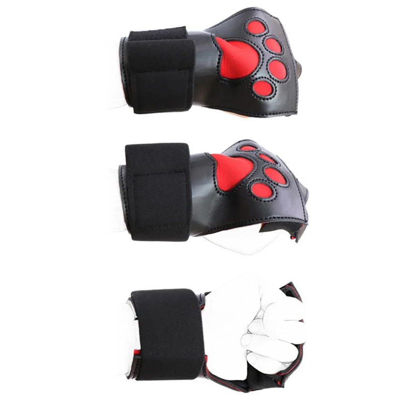 Bdsm Bondage Dog Paw Glove Slave Dog Glove Sex Toy Pup Roleplay Party Mask Unisex Leather Soft Padded Puppy Play Harness Adult