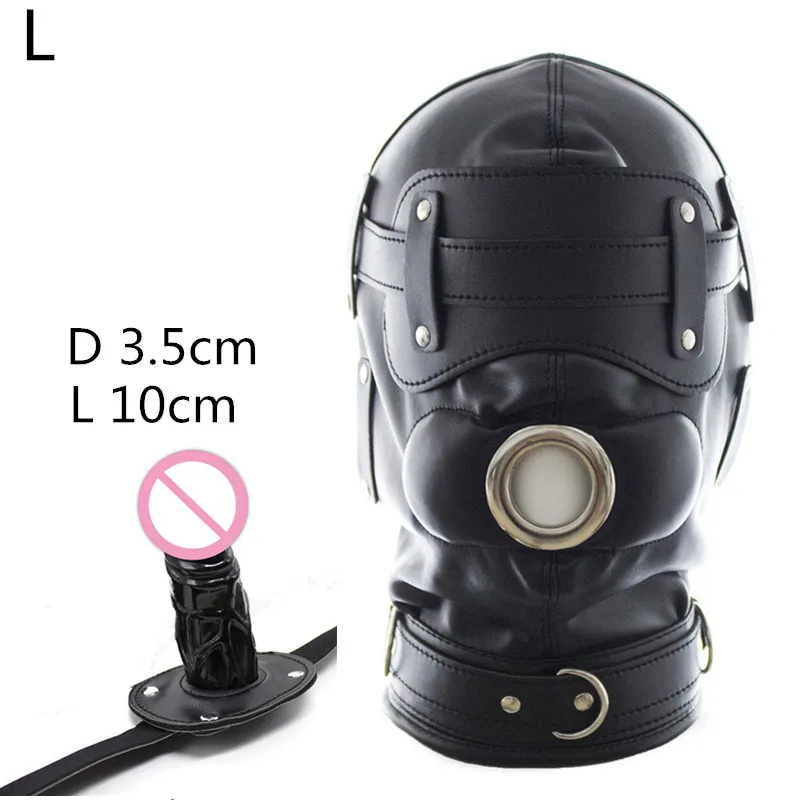 SM Leather Padded Hood Blindfold With Lock Head Harness Mask Fetish Slave BDSM Bondage Erotic Sex Toy Couples Cosplay Party Mask SM Leather Padded Hood Blindfold With Lock Head Harness Mask Fetish Slave BDSM Bondage Erotic Sex Toy Couples Cosplay Party Mask