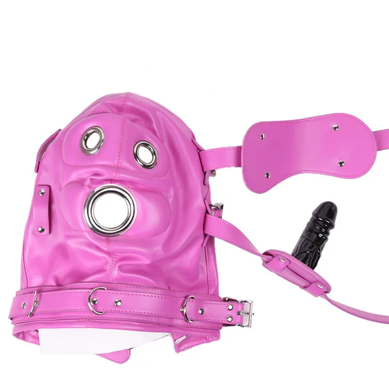 SM Leather Padded Hood Blindfold With Lock Head Harness Mask Fetish Slave BDSM Bondage Erotic Sex Toy Couples Cosplay Party Mask SM Leather Padded Hood Blindfold With Lock Head Harness Mask Fetish Slave BDSM Bondage Erotic Sex Toy Couples Cosplay Party Mask