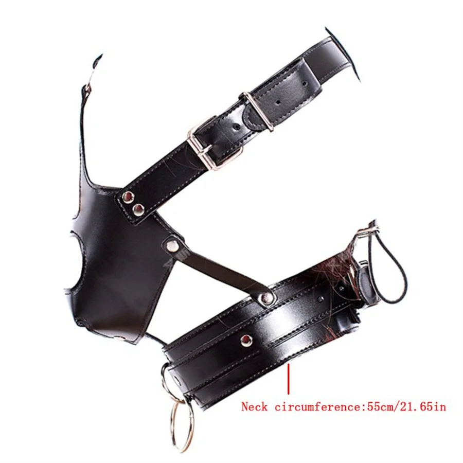 Leather Fetish Headgear BDSM Bondage Headgear Mask Hood Restraint Adult Cosplay Female Man Sex Toys for Couples Women Fetish Gay Leather Fetish Headgear BDSM Bondage Headgear Mask Hood Restraint Adult Cosplay Female Man Sex Toys for Couples Women Fetish Gay