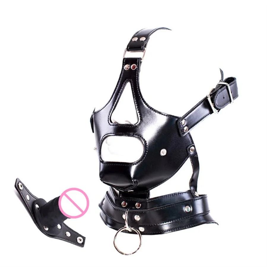 Leather Fetish Headgear BDSM Bondage Headgear Mask Hood Restraint Adult Cosplay Female Man Sex Toys for Couples Women Fetish Gay Leather Fetish Headgear BDSM Bondage Headgear Mask Hood Restraint Adult Cosplay Female Man Sex Toys for Couples Women Fetish Gay