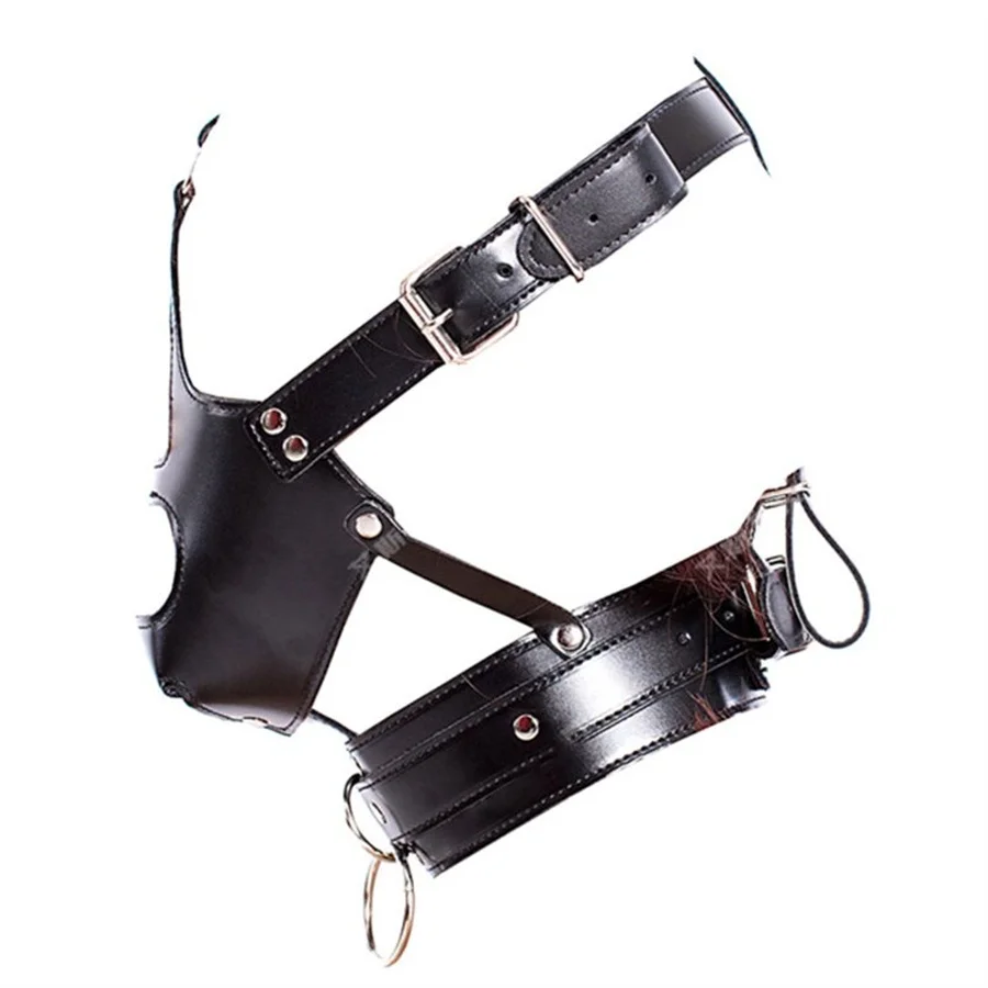 Leather Fetish Headgear BDSM Bondage Headgear Mask Hood Restraint Adult Cosplay Female Man Sex Toys for Couples Women Fetish Gay Leather Fetish Headgear BDSM Bondage Headgear Mask Hood Restraint Adult Cosplay Female Man Sex Toys for Couples Women Fetish Gay