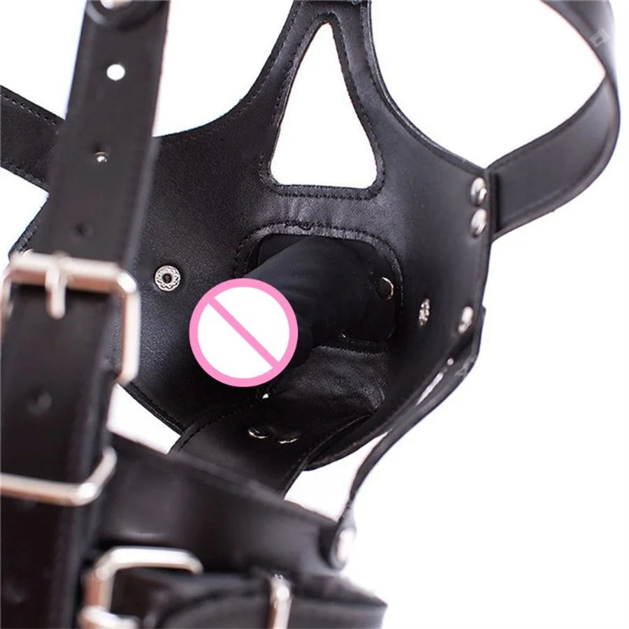 Leather Fetish Headgear BDSM Bondage Headgear Mask Hood Restraint Adult Cosplay Female Man Sex Toys for Couples Women Fetish Gay Leather Fetish Headgear BDSM Bondage Headgear Mask Hood Restraint Adult Cosplay Female Man Sex Toys for Couples Women Fetish Gay