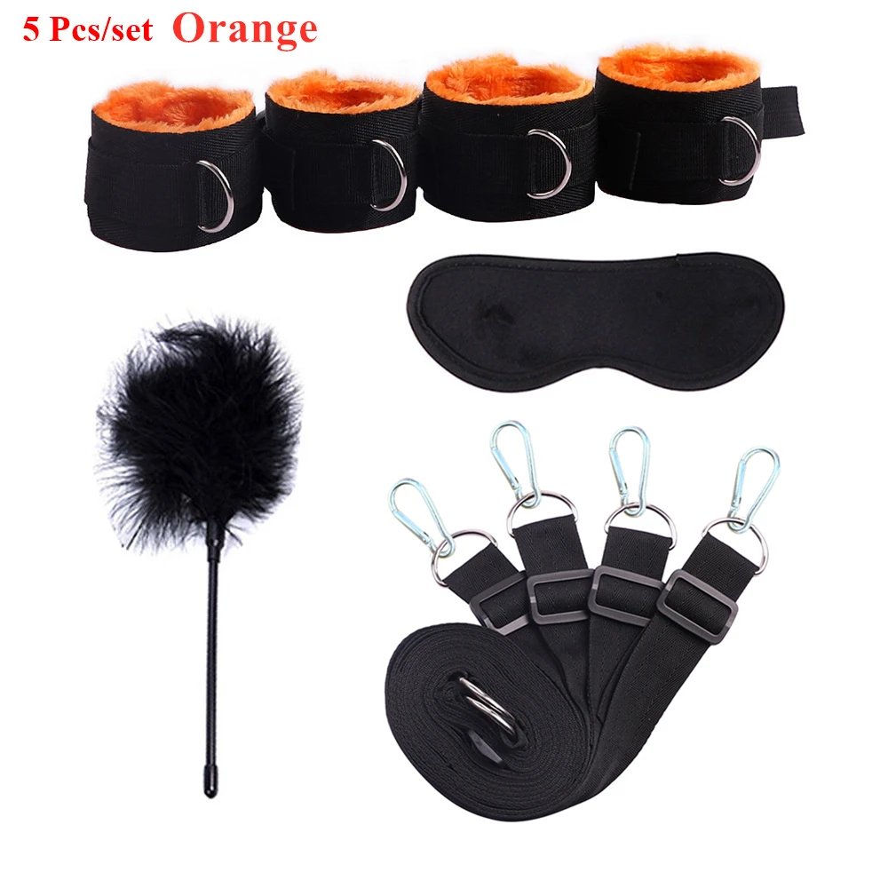 Sex Toys For Woman Men BDSM Bondage Set Under Mattress Erotic Restraint Handcuffs Ankle Cuffs Eye Mask Adults Games for Couples Sex Toys For Woman Men BDSM Bondage Set Under Mattress Erotic Restraint Handcuffs Ankle Cuffs Eye Mask Adults Games for Couples
