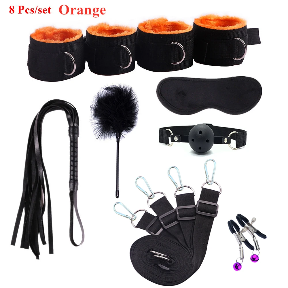 Sex Toys For Woman Men BDSM Bondage Set Under Mattress Erotic Restraint Handcuffs Ankle Cuffs Eye Mask Adults Games for Couples Sex Toys For Woman Men BDSM Bondage Set Under Mattress Erotic Restraint Handcuffs Ankle Cuffs Eye Mask Adults Games for Couples