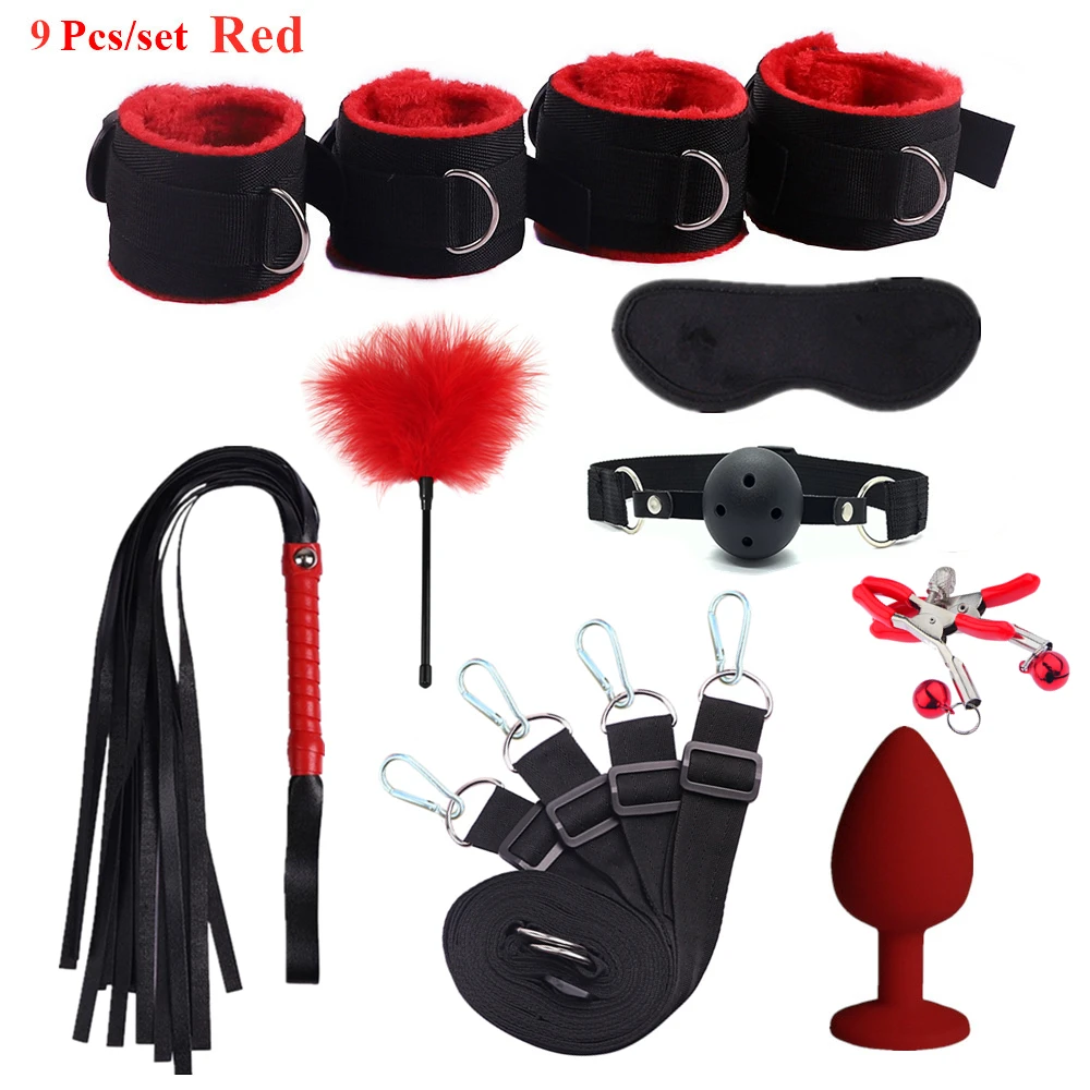 Sex Toys For Woman Men BDSM Bondage Set Under Mattress Erotic Restraint Handcuffs Ankle Cuffs Eye Mask Adults Games for Couples Sex Toys For Woman Men BDSM Bondage Set Under Mattress Erotic Restraint Handcuffs Ankle Cuffs Eye Mask Adults Games for Couples