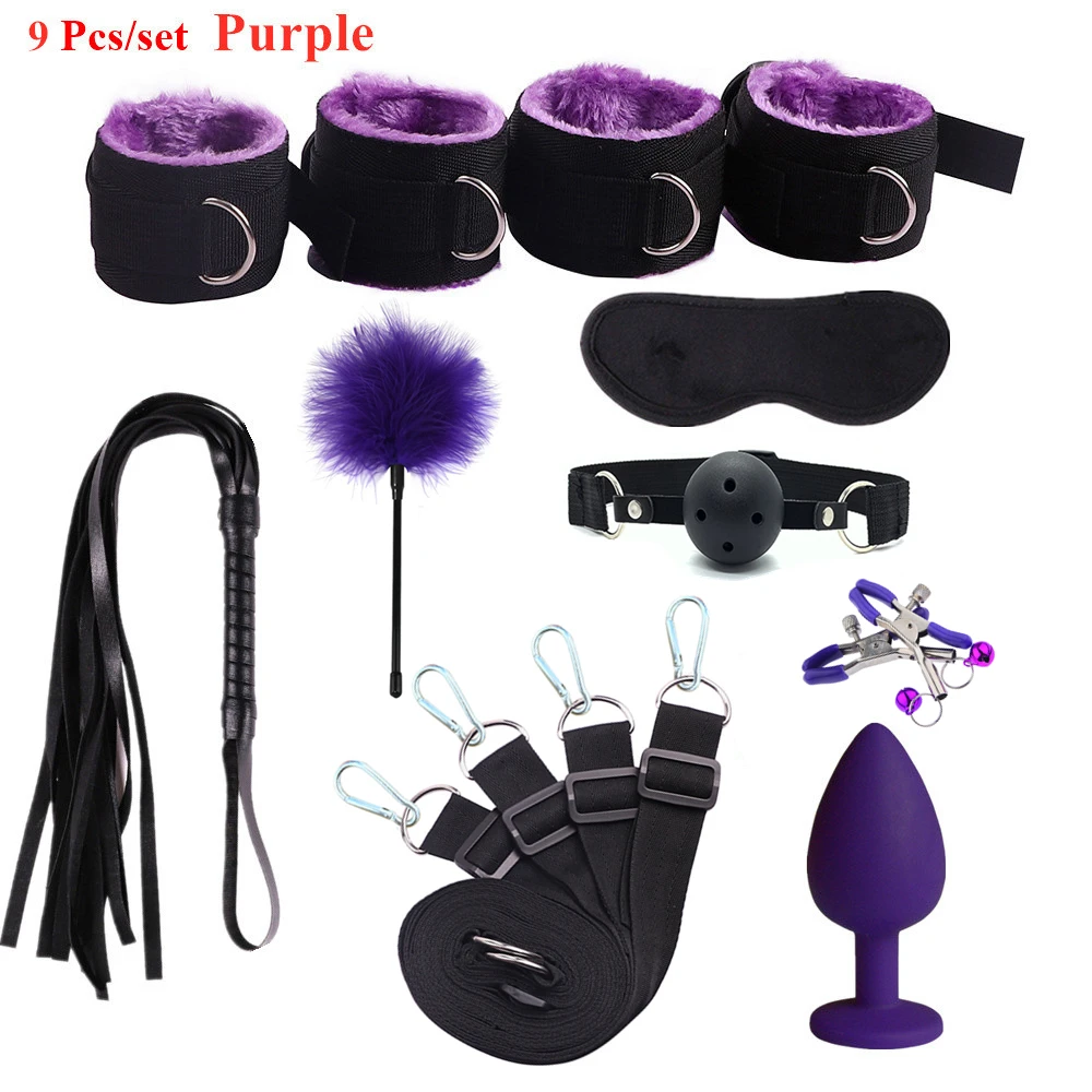 Sex Toys For Woman Men BDSM Bondage Set Under Mattress Erotic Restraint Handcuffs Ankle Cuffs Eye Mask Adults Games for Couples Sex Toys For Woman Men BDSM Bondage Set Under Mattress Erotic Restraint Handcuffs Ankle Cuffs Eye Mask Adults Games for Couples