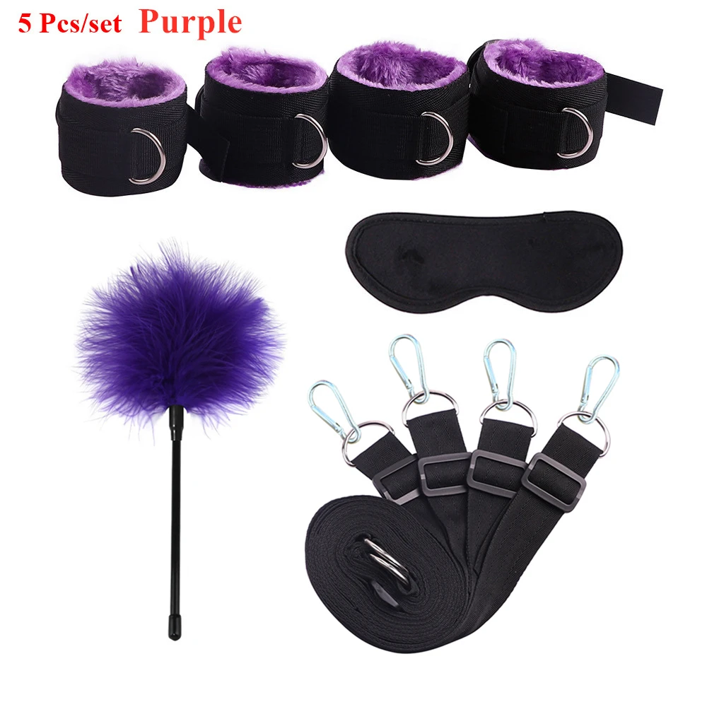 Sex Toys For Woman Men BDSM Bondage Set Under Mattress Erotic Restraint Handcuffs Ankle Cuffs Eye Mask Adults Games for Couples Sex Toys For Woman Men BDSM Bondage Set Under Mattress Erotic Restraint Handcuffs Ankle Cuffs Eye Mask Adults Games for Couples