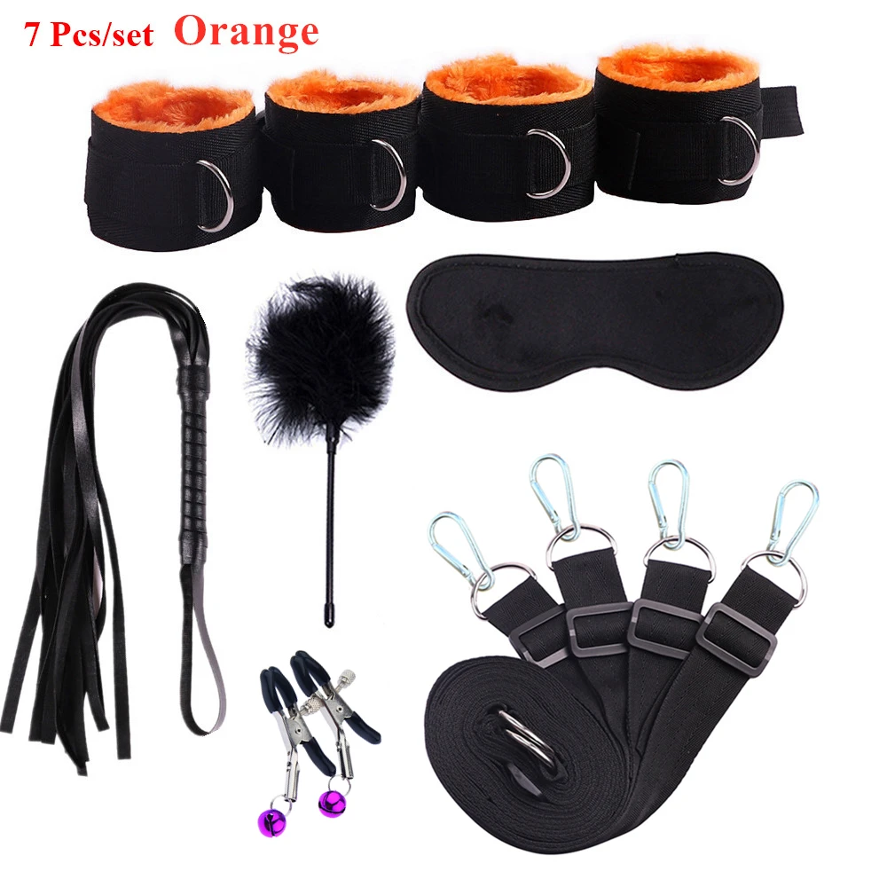 Sex Toys For Woman Men BDSM Bondage Set Under Mattress Erotic Restraint Handcuffs Ankle Cuffs Eye Mask Adults Games for Couples Sex Toys For Woman Men BDSM Bondage Set Under Mattress Erotic Restraint Handcuffs Ankle Cuffs Eye Mask Adults Games for Couples